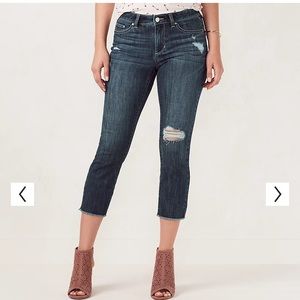 Lauren Conrad distressed skinny capri